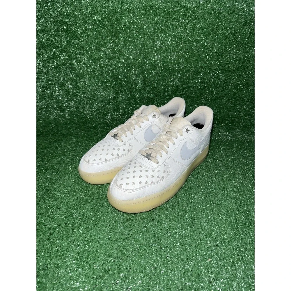 Nike Air Force 1 Low Womens 9.5 Mens 8 White Leather Casual Shoes Daily Sneakers